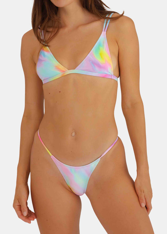 MINIMALE ANIMALE - MATRIX LUCID BIKINI TOP - Caribbean Dream Print