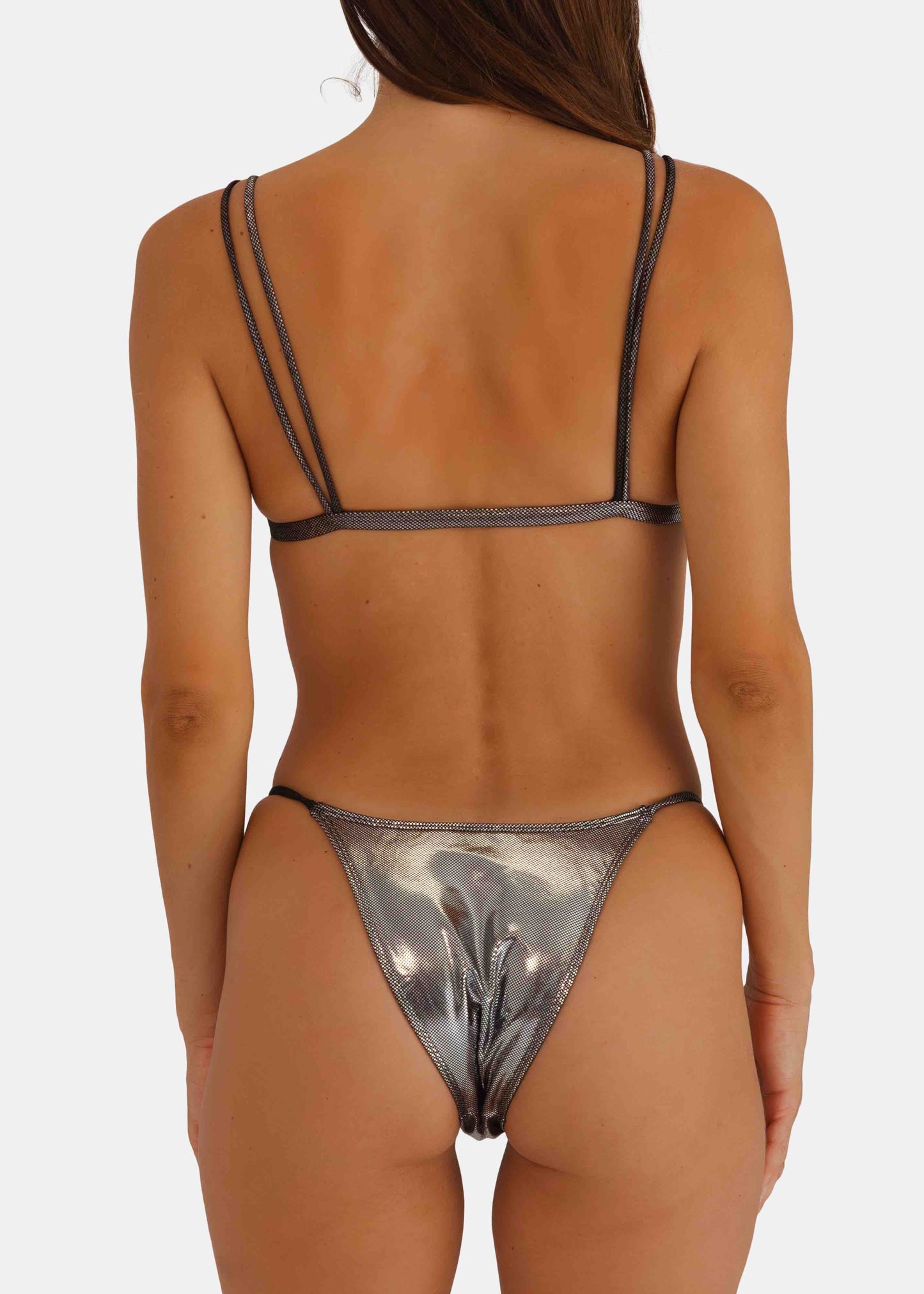 MINIMALE ANIMALE - MATRIX LUCID BIKINI TOP - Chrome Silver