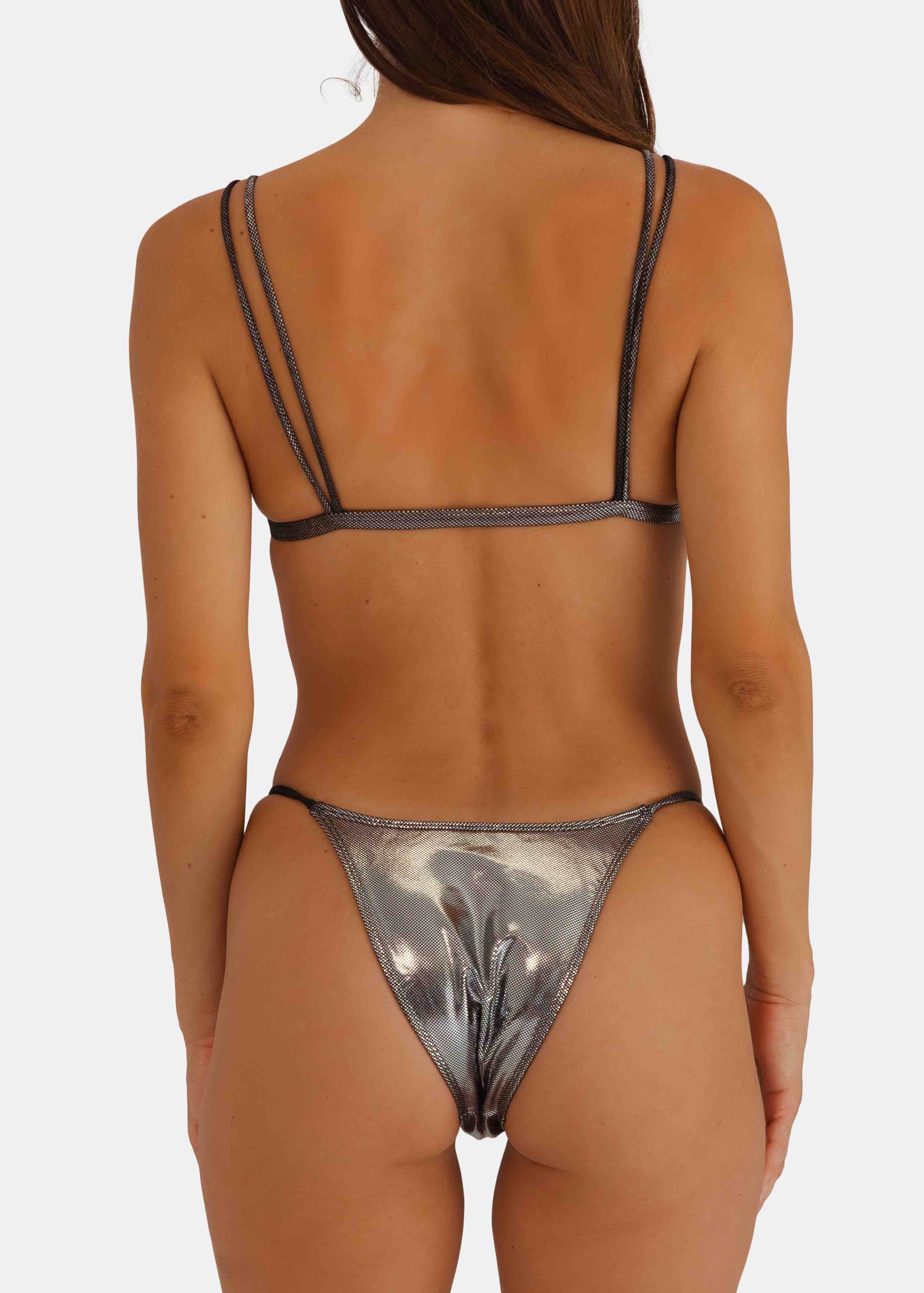 MINIMALE ANIMALE - MATRIX LUCID BIKINI TOP - Chrome Silver
