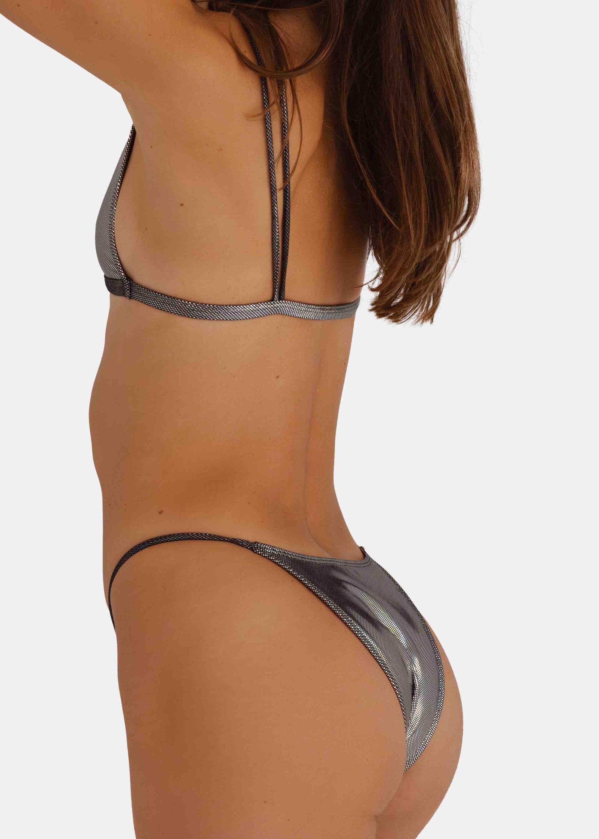 MINIMALE ANIMALE - MATRIX LUCID BIKINI TOP - Chrome Silver
