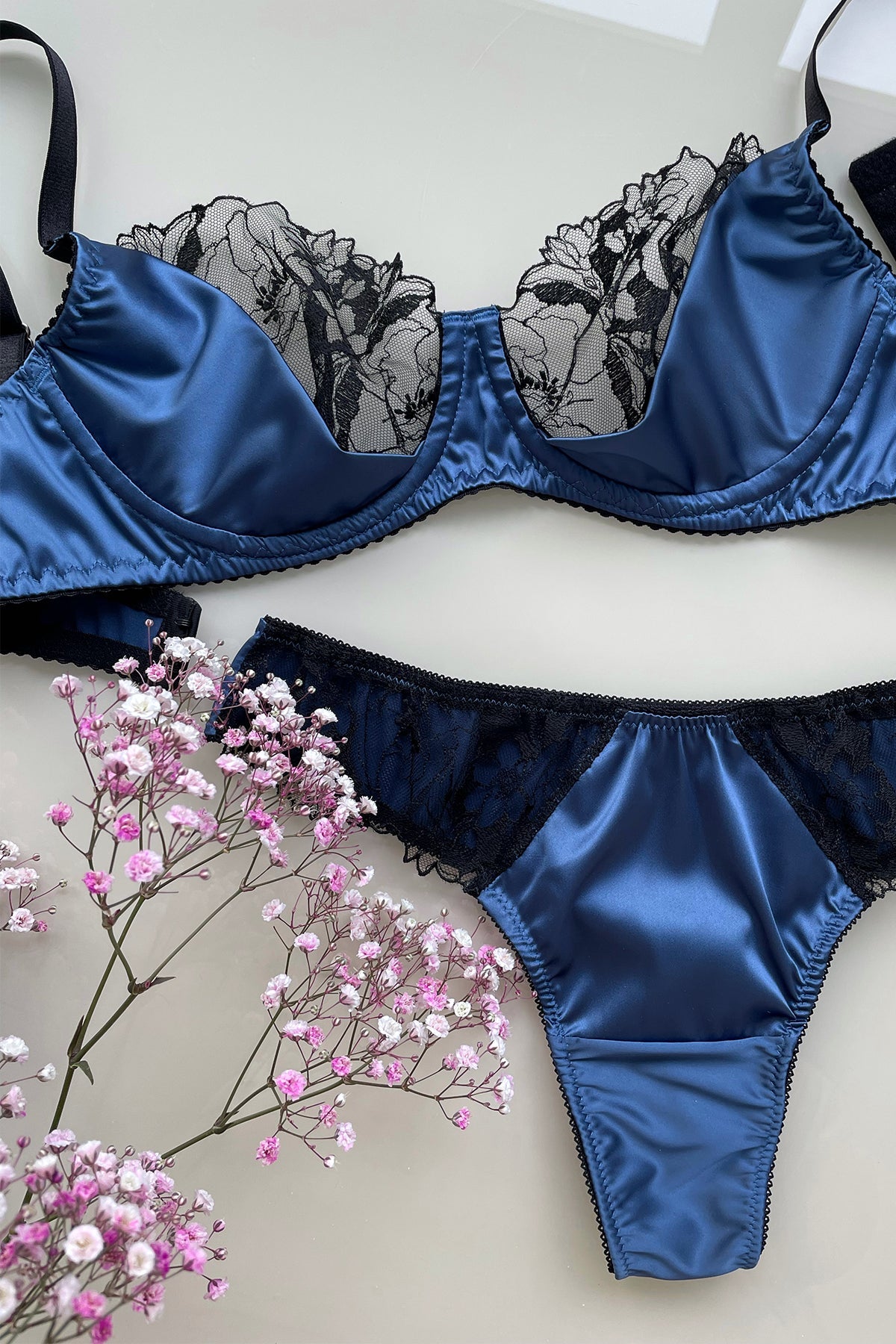 Mon Belle Blue lingerie set Angies