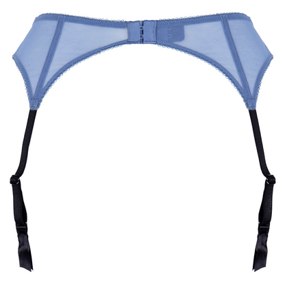 Gossard Superboost Moonlight Blue Lace Sheer Garter Belt