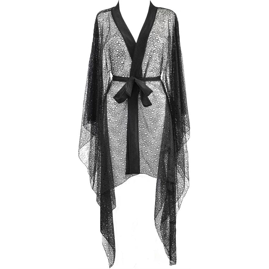 Axami Black Panther Sexy Sheer Lace Robe