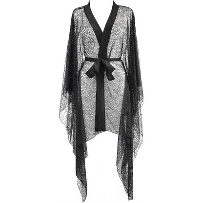 Axami Black Panther Sexy Sheer Lace Robe