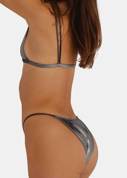 MINIMALE ANIMALE - MATRIX LUCID BIKINI TOP - Chrome Silver