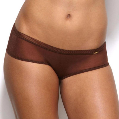 Gossard Glossies Brown Sheer Shorts Panty