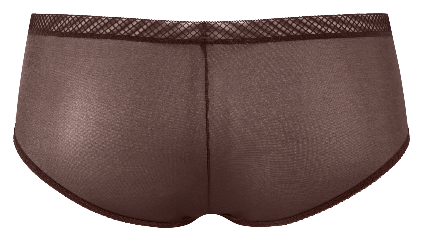 Gossard Glossies Brown Sheer Shorts Panty