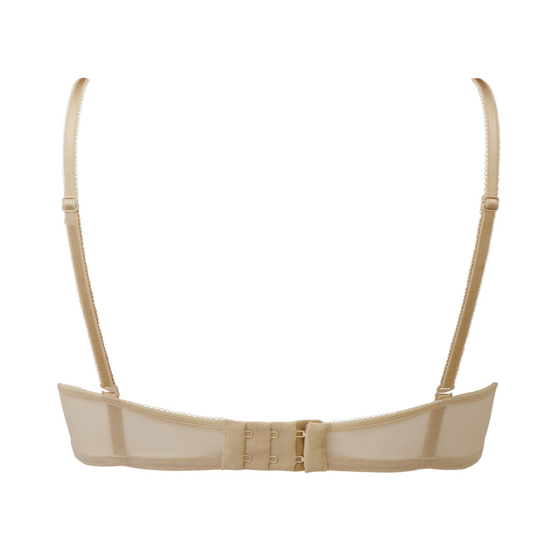 Gossard Glossies Lace Sheer Molded Bra Nude
