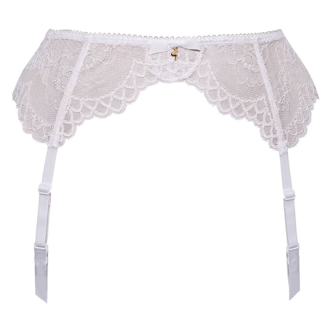 Gossard Superboost Lace White Sheer Lace Garter Belt