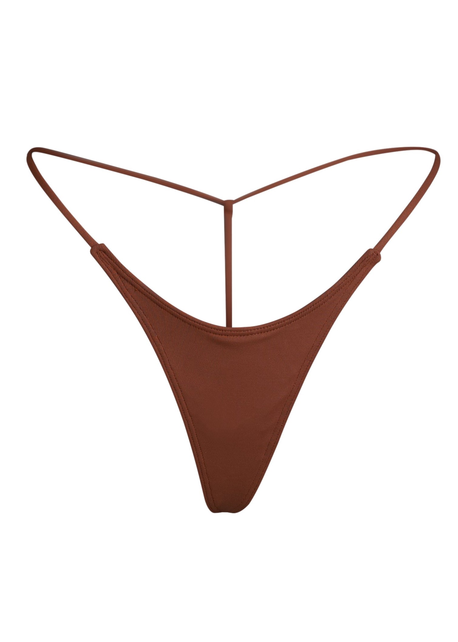 MINIMALE ANIMALE - G MONEY THONG Bikini Bottom - Skinny Dip Brown