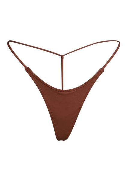 MINIMALE ANIMALE - G MONEY THONG Bikini Bottom - Skinny Dip Brown