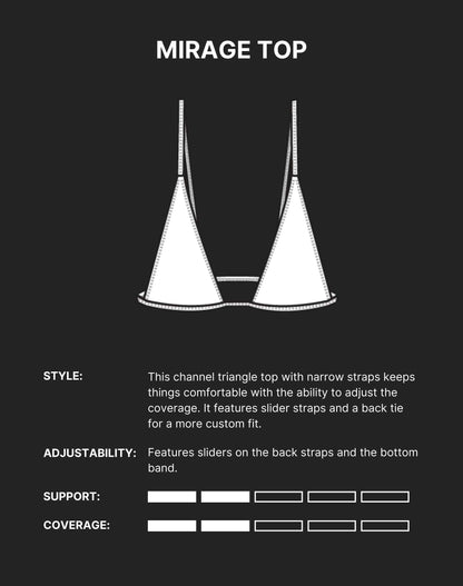 MINIMALE ANIMALE - MIRAGE BIKINI TOP - Dark Seas Black