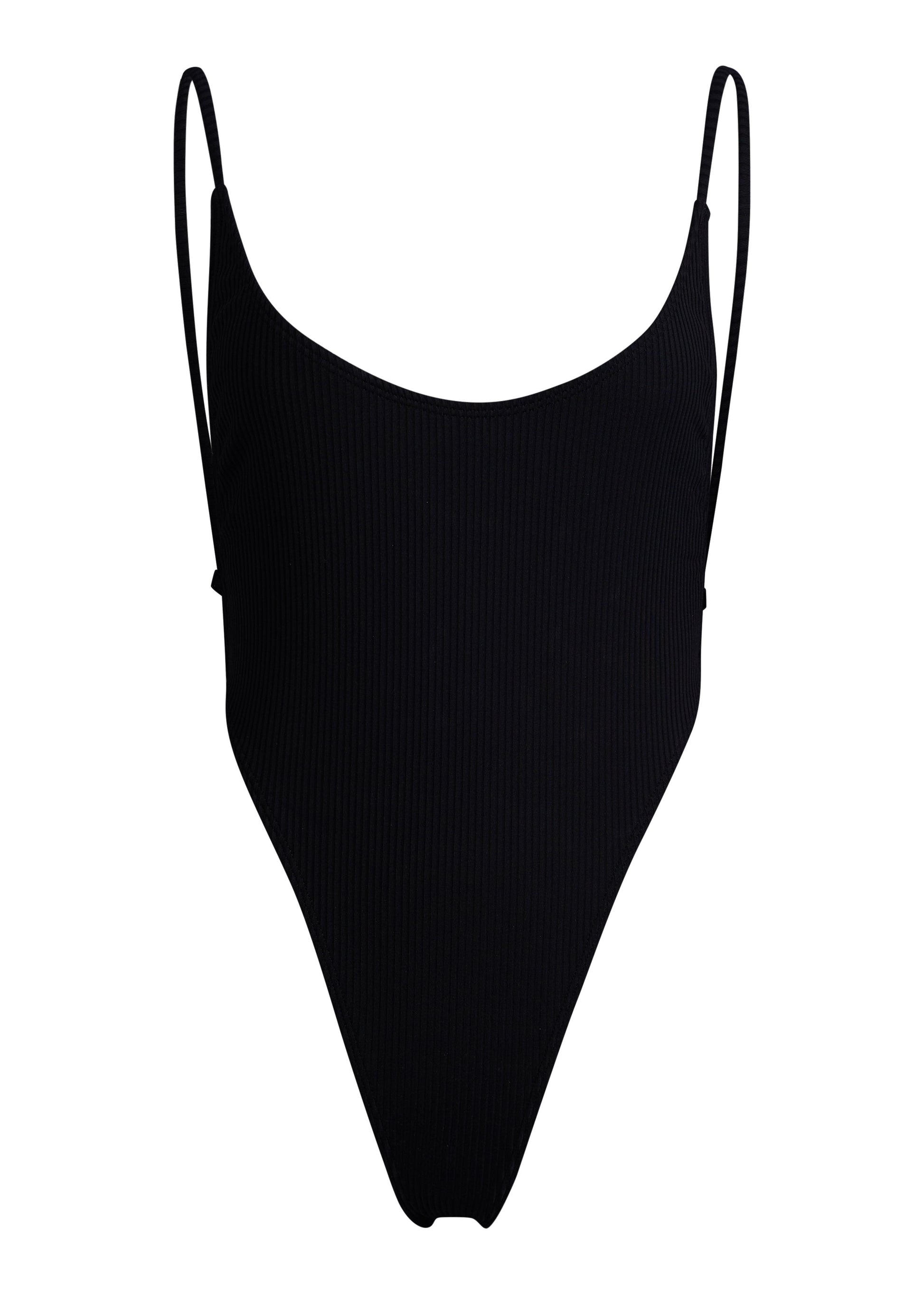 MINIMALE ANIMALE - OASIS RIB ONE PIECE SWIMSUIT - Dark Seas Black